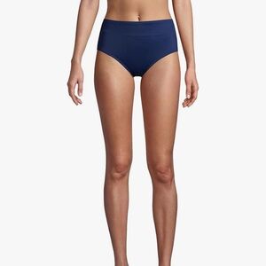 Lands' End Women's Navy High Waist Bikini Bottoms
